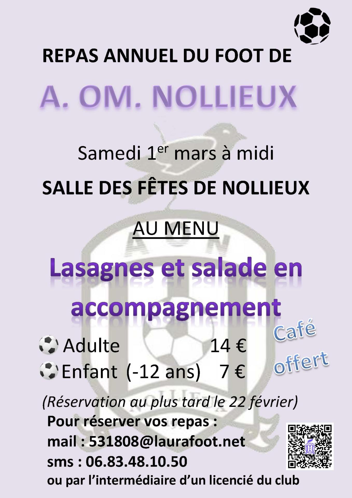 Affiche repas foot